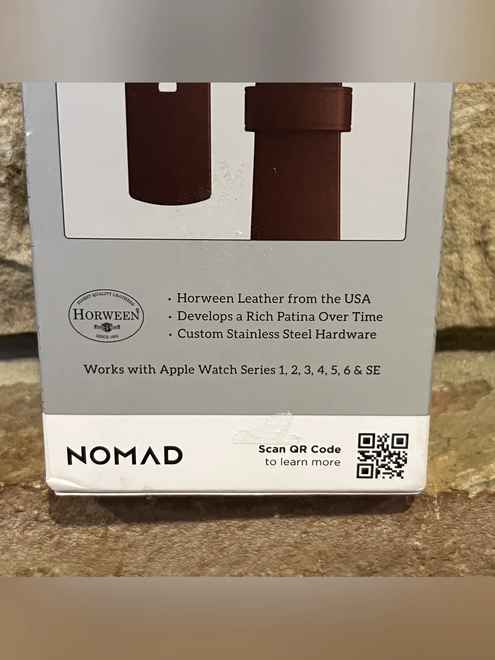 NOMAD Modern Strap Horween Leather for Apple Watch - Rustic Brown (44mm/42mm)